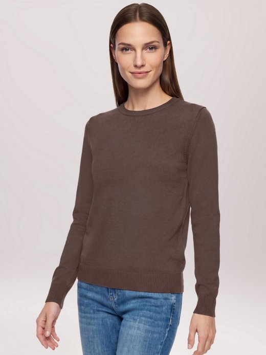 Damen Basic-Strickpullover