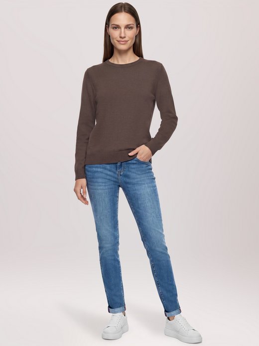Damen Basic-Strickpullover