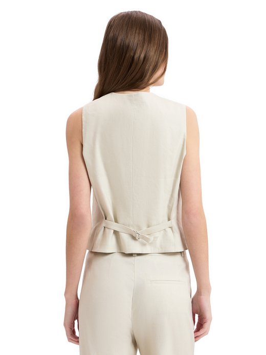 Damen Baukasten-Anzugsweste mit Leinenanteil