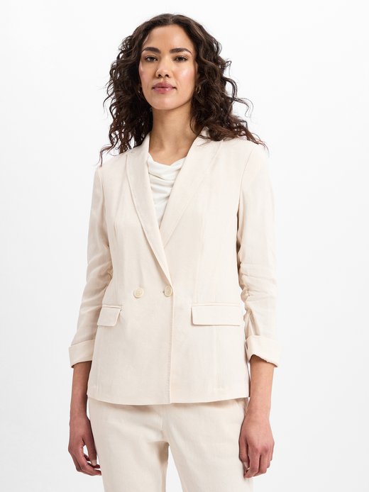 Damen Baukasten-Blazer mit Leinenanteil