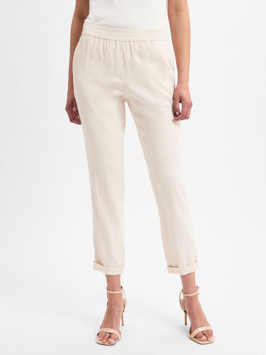 Damen Baukasten-Stoffhose mit Leinenanteil