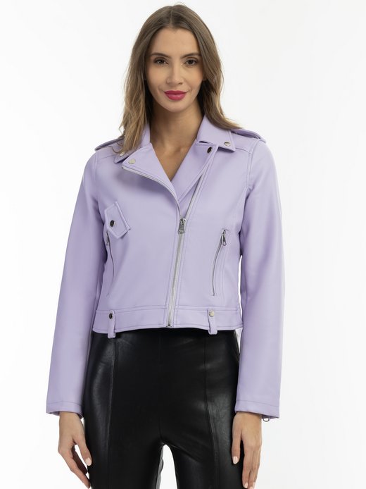 Damen Bikerjacke aus Kunstleder