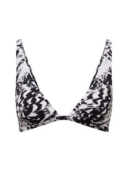 Artikelbild Damen Bikini-Top - Wattiert von Calvin Klein in schwarz weiß gemustert