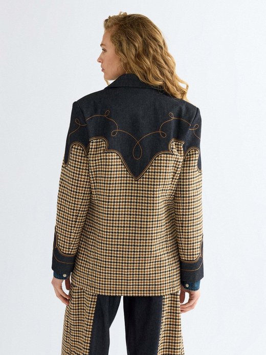 Damen Blazer - Houndstooth