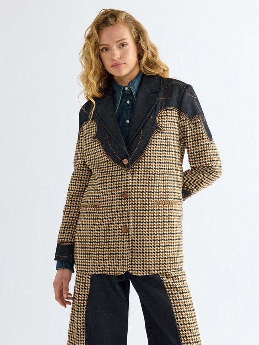 Damen Blazer - Houndstooth