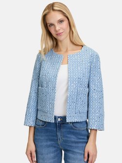 Artikelbild Damen Blazer-Jacke von Cartoon in mehrfarbig grau gemustert