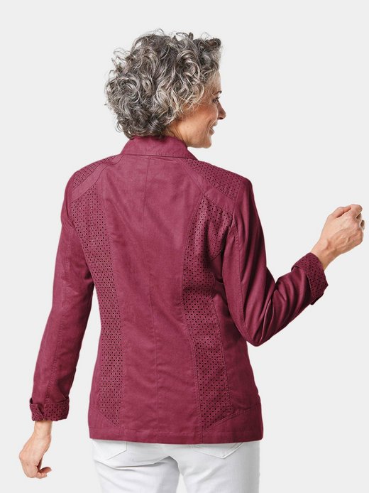 Damen Blazer in Velourslederoptik