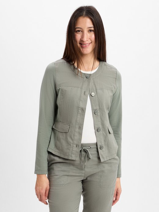 Damen Blazer mit Leinen-Anteil - Eva Jersey