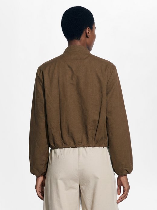 Damen Blouson mit Leinen-Anteil