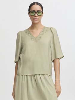 Artikelbild Damen Bluse - BYHAVALA von B.Young in grün uni