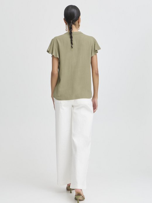 Damen Bluse kurzarm BYFILINEN