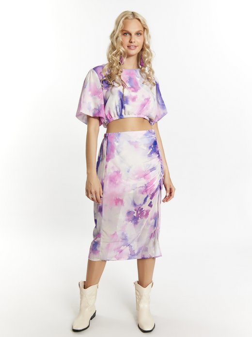 Damen Bluse mit Batikmuster