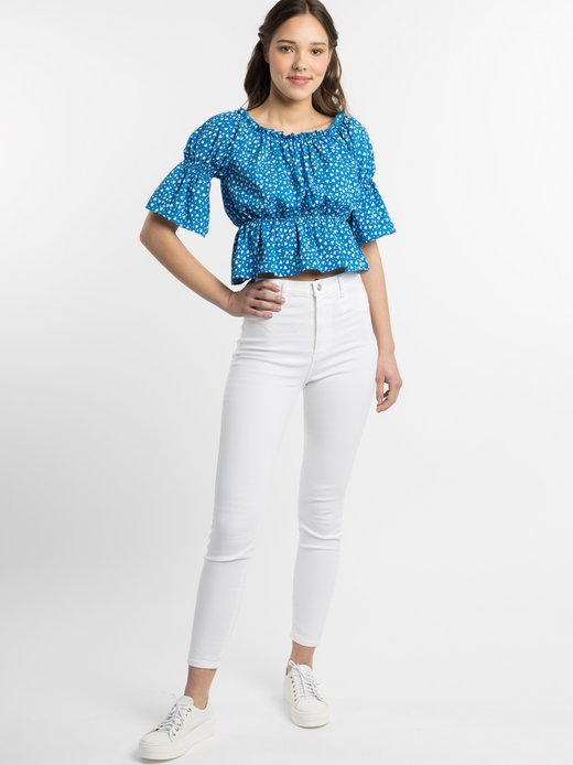 Damen Bluse mit Herzchenprint