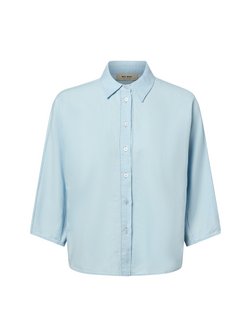 Artikelbild Damen Bluse mit Leinen-Anteil - MMAngelina von MOS MOSH in hellblau uni