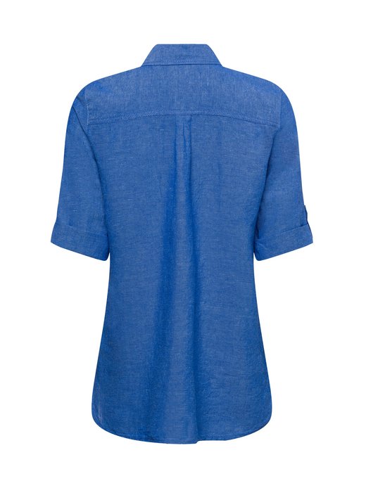 Damen Bluse mit Leinen-Anteil - Ocean Breeze