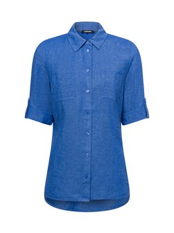 Damen Bluse mit Leinen-Anteil - Ocean Breeze