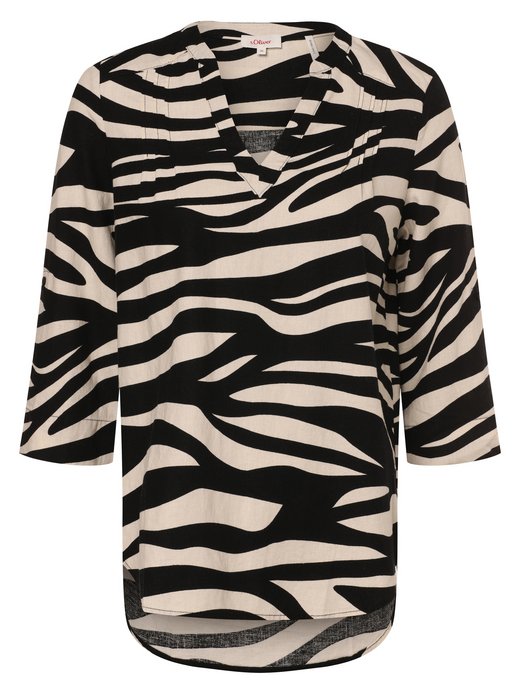 Damen Bluse mit Leinen-Anteil