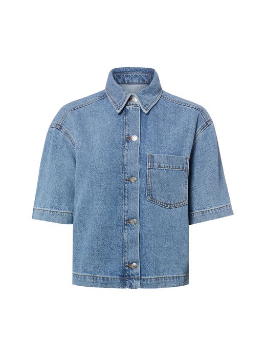 Damen Bluse mit Leinen-Anteil