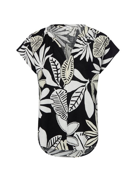 Damen Bluse mit Leinenanteil