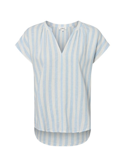 Damen Bluse mit Leinenanteil