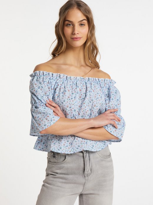 Damen Bluse mit Vichy-Muster