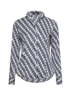 Artikelbild Damen Bluse von Franco Callegari in marine weiß gemustert