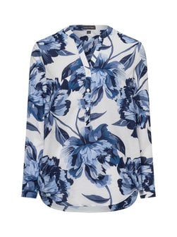 Artikelbild Damen Bluse von Franco Callegari in weiß blau gemustert