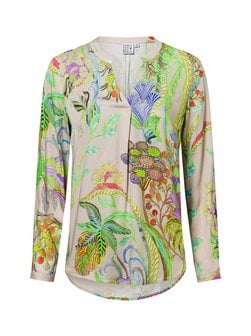 Artikelbild Damen Bluse von Emily van den Bergh in beige mehrfarbig gemustert