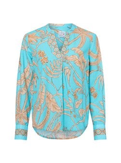 Artikelbild Damen Bluse von Emily van den Bergh in aqua beige gemustert