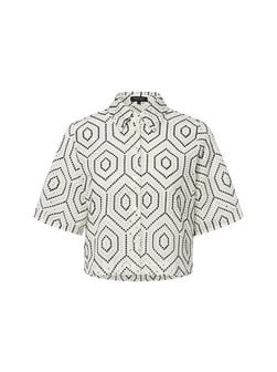 Artikelbild Damen Bluse von Marie Lund in ecru schwarz gemustert