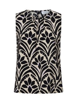 Artikelbild Damen Bluse von comma casual identity in beige schwarz gemustert