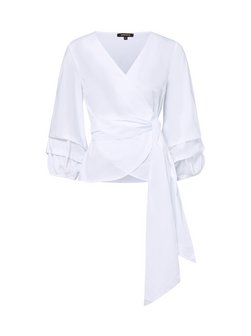 Artikelbild Damen Bluse von More & More in weiß uni
