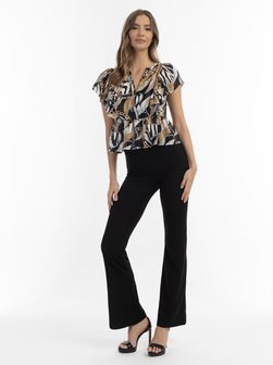 Artikelbild Damen Bluse von Faina in schwarz gemustert