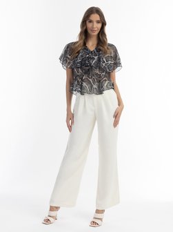 Artikelbild Damen Bluse von Faina in schwarz gemustert