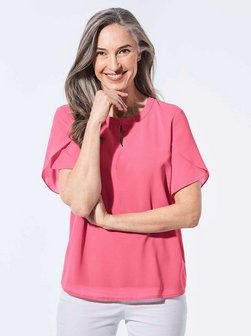 Artikelbild Damen Bluse von Goldner in pink uni