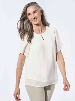 Artikelbild Damen Bluse von Goldner in weiß uni