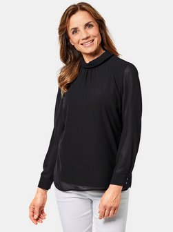 Artikelbild Damen Bluse von Goldner in schwarz uni