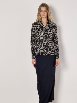 Artikelbild Damen Bluse von Apricot in schwarz gemustert