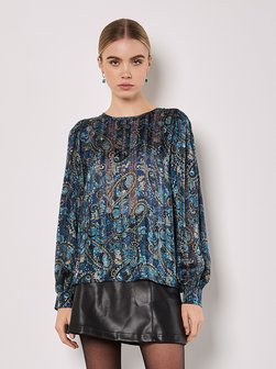 Artikelbild Damen Bluse von Apricot in marine gemustert