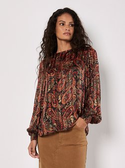 Artikelbild Damen Bluse von Apricot in schwarz gemustert