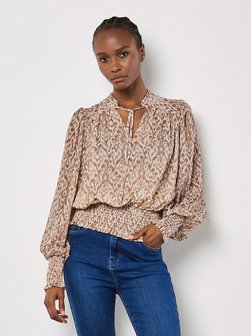 Artikelbild Damen Bluse von Apricot in beige gemustert