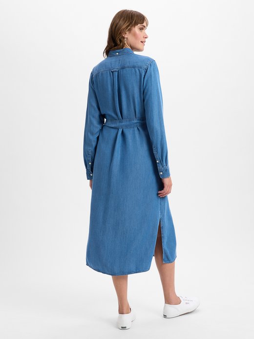 Damen Blusenkleid - Chambray Shirt Dress