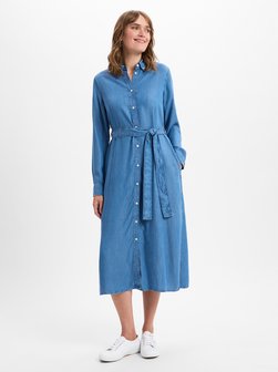 Damen Blusenkleid - Chambray Shirt Dress