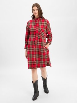 Artikelbild Damen Blusenkleid - Danny von Joop Jeans in rot beige gemustert