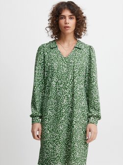 Artikelbild Damen Blusenkleid - IHKATE von Ichi in grün gemustert