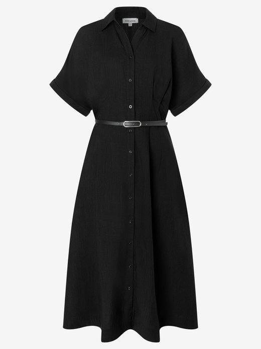 Damen Blusenkleid mit Leinen-Anteil