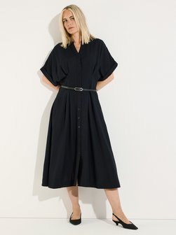 Damen Blusenkleid mit Leinen-Anteil