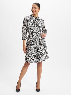 Artikelbild Damen Blusenkleid von comma casual identity in ecru schwarz gemustert