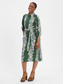 Artikelbild Damen Blusenkleid von Ambiance in grün mehrfarbig gemustert