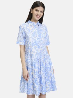 Artikelbild Damen Blusenkleid von Cartoon in blau weiß bedruckt